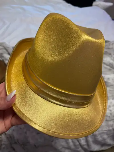 Gold Fedora Hat, View more