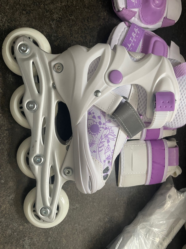 Ultra Wheels Switchers Ice/Inline Skates with Pad Set, Purple, Y