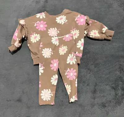 Baby Girl 3-6 Month Floral Sweater and Leggings Set, View more