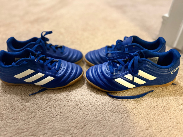 Adidas indoor soccer shoes boys size 13 & 1 in Kids & Youth in Edmonton