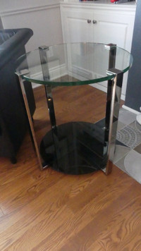 Table de salon ronde en verre (1)