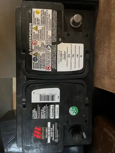 Car battery never used replaced by Canadian tire Value with taxes and battery deposit is $300