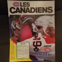 Montreal Canadiens Alignement Line-up programmes- vintage
