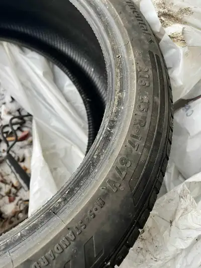 Price is for all four: $100 For sale is a set of four Continental TrueContact Tour tire, size 215 45...