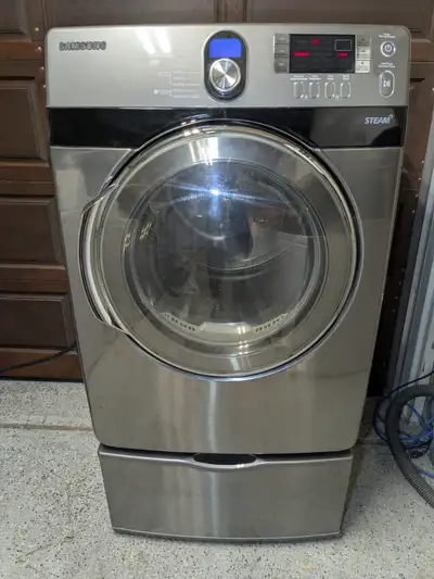 Dryer Electric Samsung - 27in-wide-Stackable-With Pedestal-Steam, View more