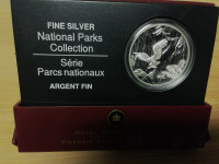 Royal Canadian Mint national parks collection fine   silver coin