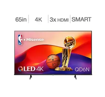 Hisense 65" QD6N 4K QLED SMART TV SUMMER SALE!, View more