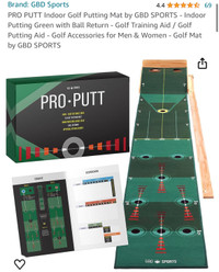 PRO PUTT Indoor Golf Putting Mat by GBD SPORTS - Indoor Putting 