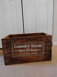 Laudry Room Wood  Crate
