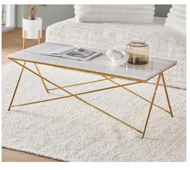 Coffee Table and matching side table genuine marble in Coffee Tables in Bedford - Image 4