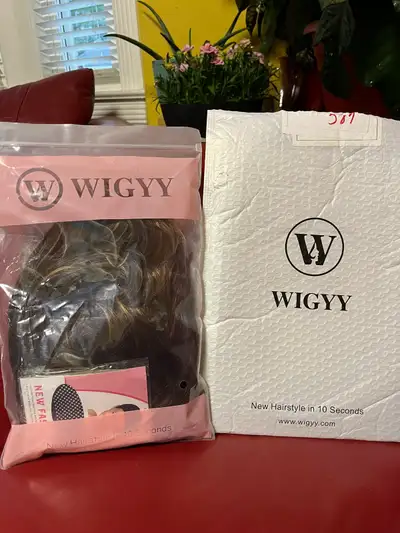 WIGGY Short Curly Wig Brown Blonde Highlights, View more