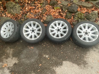 4 nice BMW rims,  tires size 225 50 r17 , selling for rims