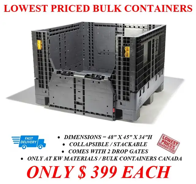 USED BULK CONTAINERS, PLASTIC BULK BOXES, COLLAPSIBLE BULK BINS. in Tool Storage & Benches in Cambridge - Image 4