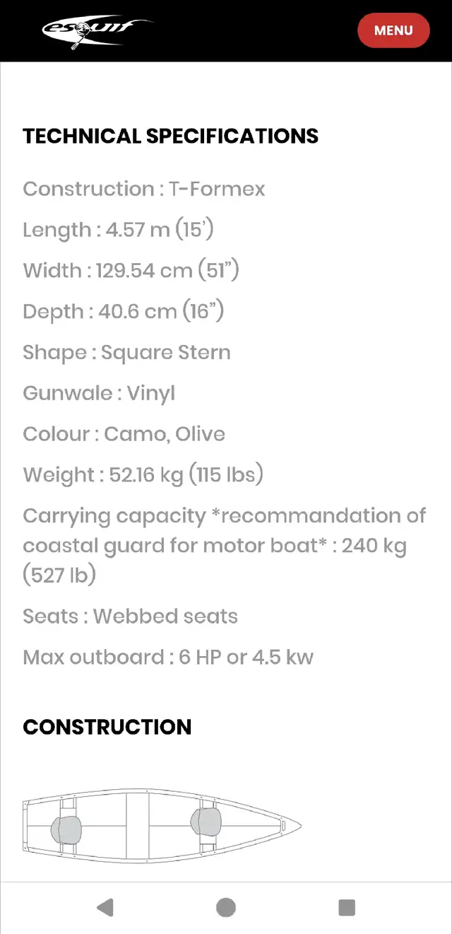 WINTER SPECIAL-15' Esquif Rangeley boat/motor/trailer in Powerboats & Motorboats in Petawawa - Image 11