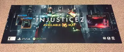 Large Injustice 2 Video Game Promotional Banner Poster, View more