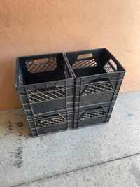 Milk Crates for Storage (Black)