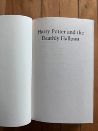Livre / Book J.K. Rowling Harry Potter and the Deathly Hallows