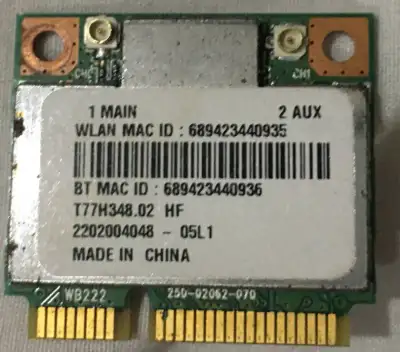 Atheros AR5BWB222 T77H348.17 Half MINI PCI-E Card, View more