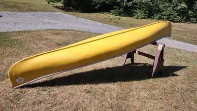 14 ft fiberglass canoe Great condition, solid, no holes or leaks. Cushioned seat, no rips It's a vin...