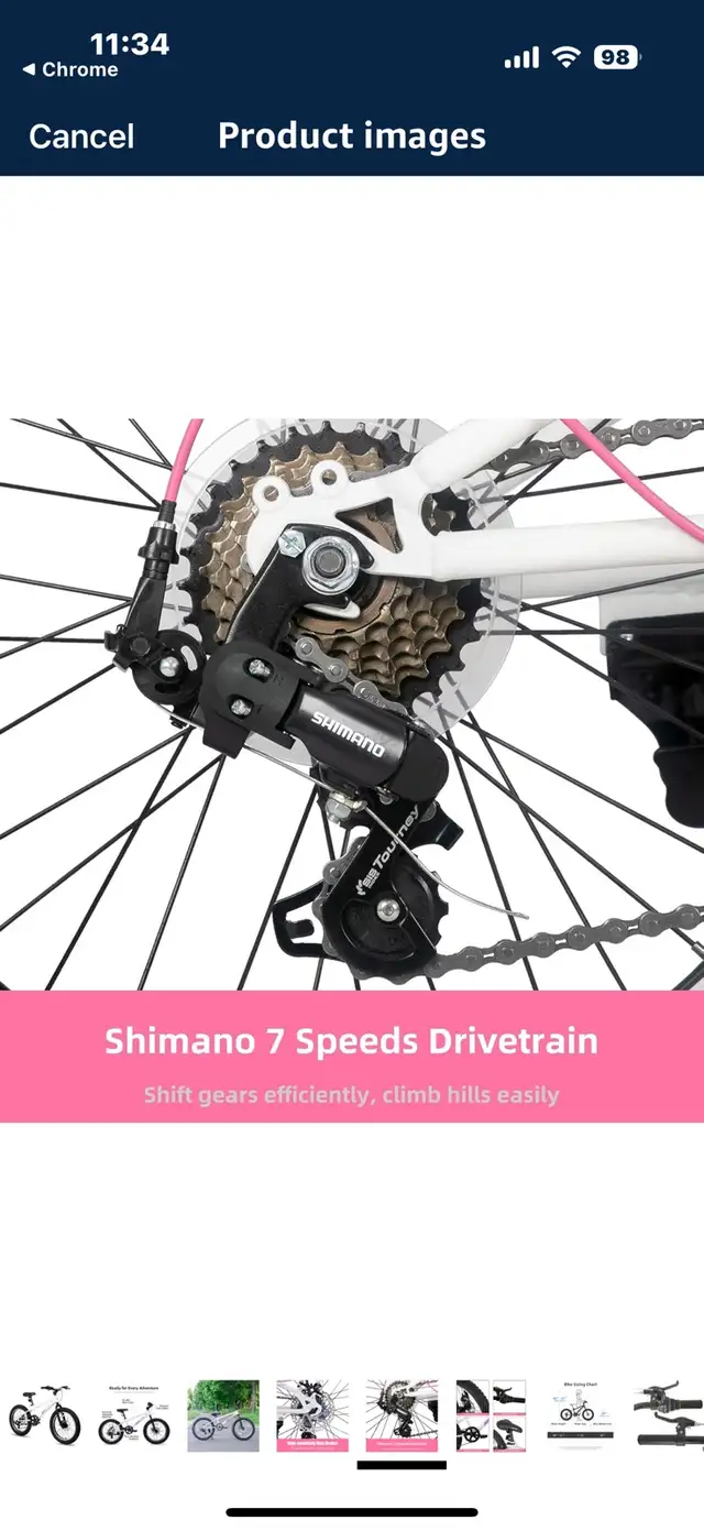 JOYSTAR 20 Inch Kids Mountain Bikes, 7 Speed Kids Bike. in Kids in Mississauga / Peel Region - Image 8