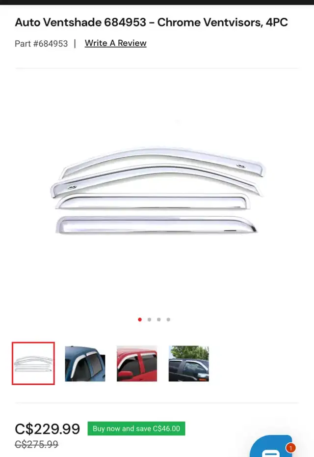 Ford Super Duty Chrome Vent Visors in Other in Hamilton - Image 3