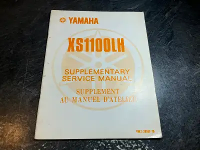 1981 Yamaha XS1100LH Supplementary Service Manual P/N 4W2-28197-70 Printed August 1980 The Official...