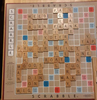 Scrabble tiles, letters