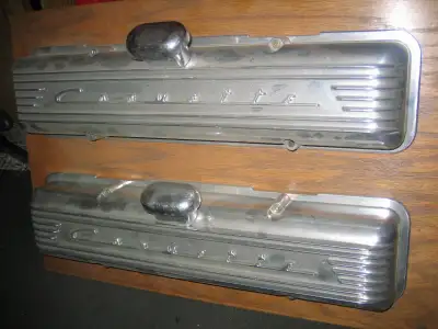 Early Corvette valve covers, not sure what years. I have used them for display not on a vehicle I ha...
