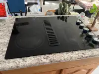 KitchenAid electric cooktop with downdraft