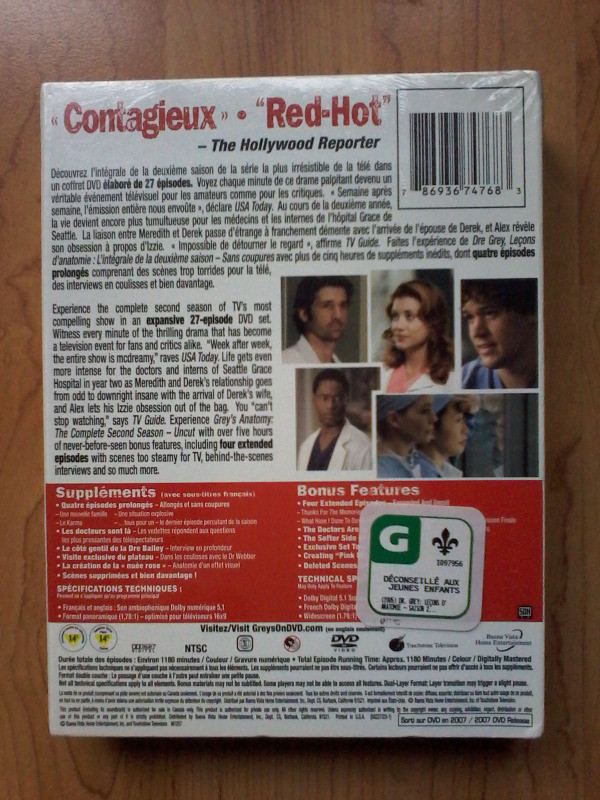LIVRAISON GRATUITE DVD DRE GREY(VENDU VENDU) dans CD, DVD et Blu-ray  à Ville de Montréal - Image 2