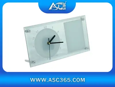 1PC 16x30cm Sublimation Blank Glass Clock Heat Press 001343, View more