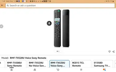 Replacement remote for Sony tvs, View more