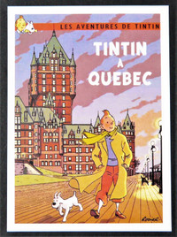 **TINTIN** CARTE POSTALE TINTIN À QUÉBEC