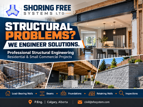 STRUCTURAL ENGINEER P.ENG. – RESIDENTIAL & COMMERCIAL