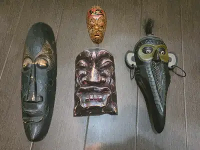 4 African masks art , View more