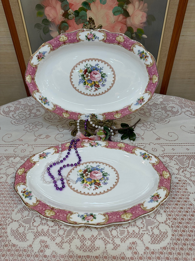 Fine Bone China Royal Albert Lady Carlyle oval serving platter-  in Kitchen & Dining Wares in St. Catharines - Image 2