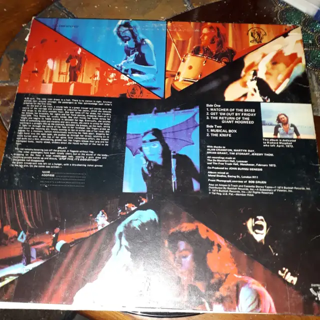 Vinyl Genesis Live 1974  CAS 1666 first press63010223939841121
