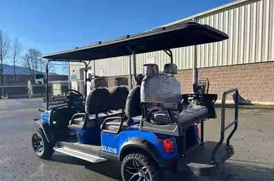  Electric Blue Six-Seater Golf Cart, View more