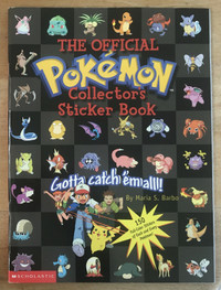 The Official Pokemon Collector's Sticker Book 1999 NEW scholasti