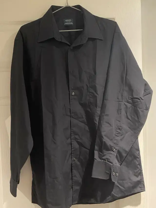 32/33 black dress shirt 63815784632193120