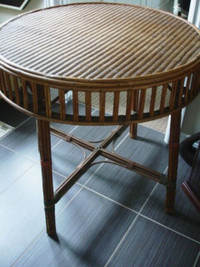 Victorian PARLOUR TABLE 30" Seagrass Bentwood early 1900s