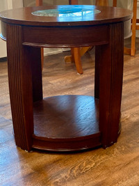 Solid wood side table  and floor lamp