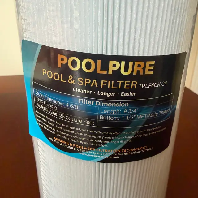 Poolpure PLF4CH-24 Hot Tub Spa Filter • New Sealed in Hot Tubs & Pools in City of Toronto - Image 3