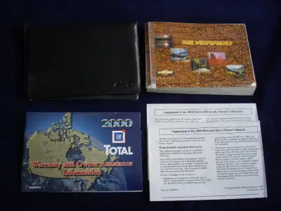 original 2000 chev Silverado owners manual package in original booklet folder. its in good condition...