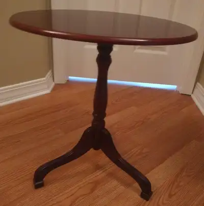 Bombay Oval Folding Side Table Height is 21inches Oval tabletop is approx. 19inches * 15inches