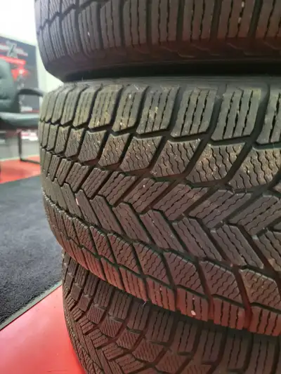 Set of wheels are winter tires for a F150. Like new condition. 3 chrome Ford wheels and 1 black stee...