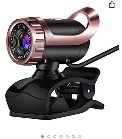 Webcam for Computer Laptop Desktop PC, Adjustable 480P USB 2.0 Webcam Web Cam Camera with Built-in M...