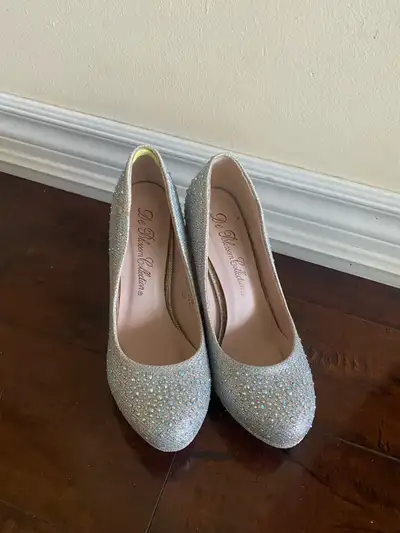 Silver Sparkling Rhinestone High heels, View more