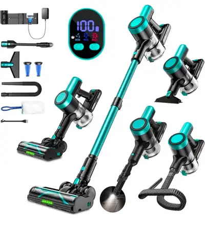 Keep your floors spotless with this powerful, near-new Boost Force cordless stick vacuum, which come...