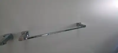 New in box Towel Holder silver metal high quality 18" long., View more